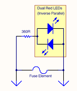 Schematic of Littelfuse Smart Glow fuse