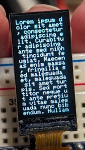 The classic "lorem ipsum" sample text on the LCD from the Kraze HD7K vape.